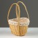 Playfish basket, 18 x 13 x 11 x 13/26 cm, with edging, rattan