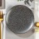 Porcelain plate flat lunar, d = 16.5 cm, gray color