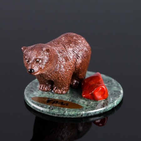 Souvenir "Brown Bear", 5x5x4 cm, coil, gypsum, mix-3