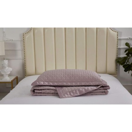 A set with a bedspread "Roxalan", size 160x220 cm, 50x70 cm, color tea rose-9