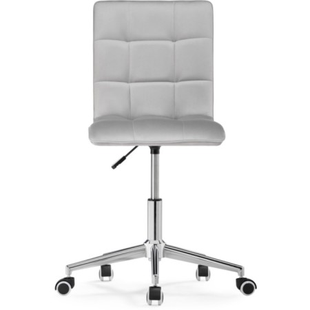 Computer chair ATV metal/velor, chrome/light gray 42x57x86 cm-3