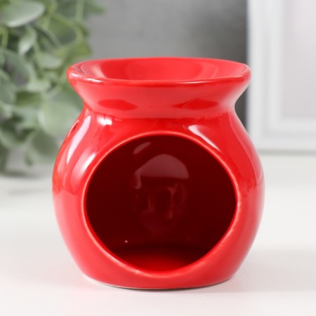 Aroma lamp ceramics "Recognition of love" Red 7.2x7.2x7.8 cm-1