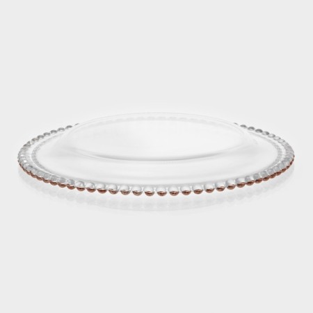 Black dining plate "Orbit", d = 27 cm, pink gold color-2