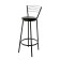 Barring stool "Tall" with a back, black/black