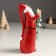 Souvenir Polystone "Long Santa Claus with Christmas tree and bird" 6x6x17 cm