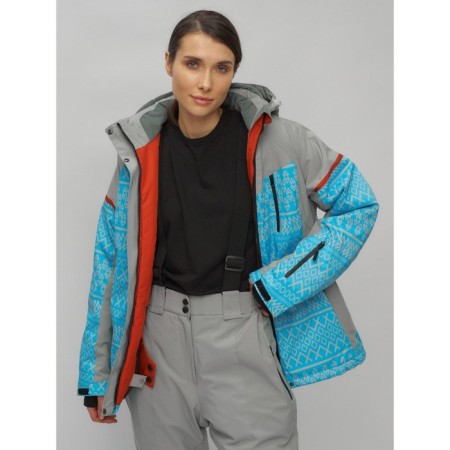 Ski suit female, size 56, blue color-7