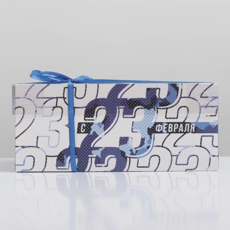 Capley box, confectionery packaging with PVC cover, 6 cells “February 23”, 23 x 16 x 10 cm-1