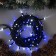 Garland “thread” 10 m, IP44, UMS, dark thread, 100 LED, white-blue glow, flashing, 220 V