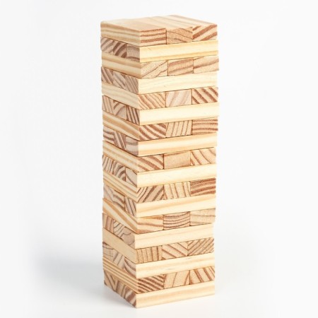 The falling tower of Jenga "Game time", 20.5 x 6.3 cm, 54 bar, bar 6.3 x 1.1 x 2.1 cm cm-1