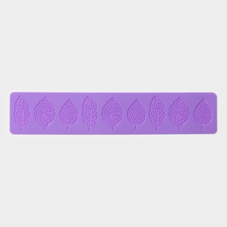 Axing rug Dolyan "Openland leaves", silicone, 38.5 × 8 × 0.1 cm, lilac color-2