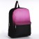 School textile school backpack with pink gradient, 38x29x1 cm, lightning department, black/pink color