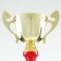 Cup 153C, award figure, gold, a Star, 24 x 13 x 5.5 cm.