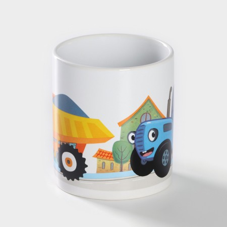 A set of children's dishes from ceramics “Blue Tractor”, 3 objects: 240 ml mug, bowl d = 18 cm, plate d = 19 cm-9