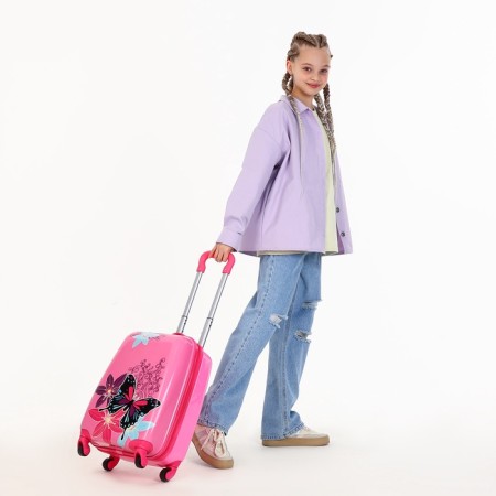 Small suitcase 18 "on a zipper, pink color-9
