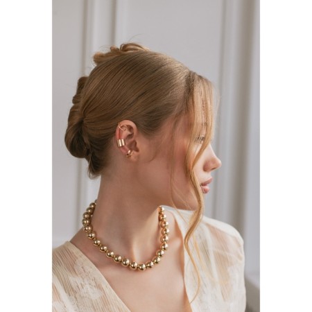 Earrings "Kuffs" Cuffs, set of 3 pcs., One large, color gold-2