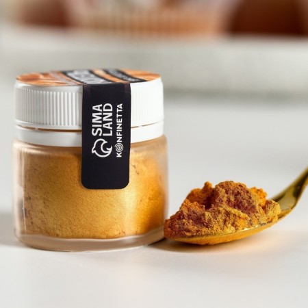 Glitter Kandurin "Dark gold" for desserts and drinks, water-soluble, 5 g.-6