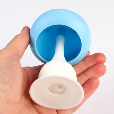 Silicone “Bunny” teething, with a rattle, blue color, in the case, crumb me-2