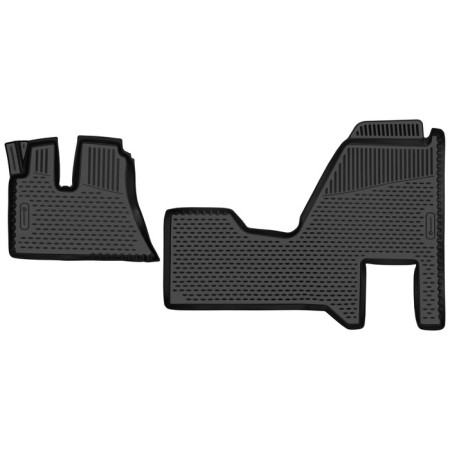 3D mats in the salon for Shacman X6000 2022- (folding passenger seat), tractor, 2pcs.