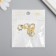 Decor for creativity metal, enamel, rhinestones "Kit with yellow flower" gold 1.2x1.7 cm