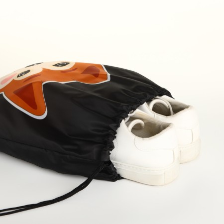 Bag for shoes on the lace, black color-3