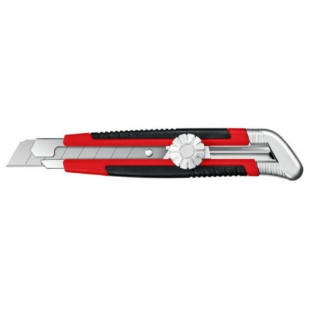 Knife Mirax 09128, rubberized, with a screw latch, 18 mm