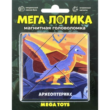 Magnetic puzzle according to the early development system "Archaeopterix"-1