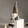 Interior doll "Santa Claus in striped leggings and gray cap" 48 cm