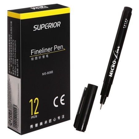 Marker Professional Liner Black, Thin line, 0.4mm-1