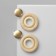 Earrings Assorted "Vacanda" style, circles, white-beige color