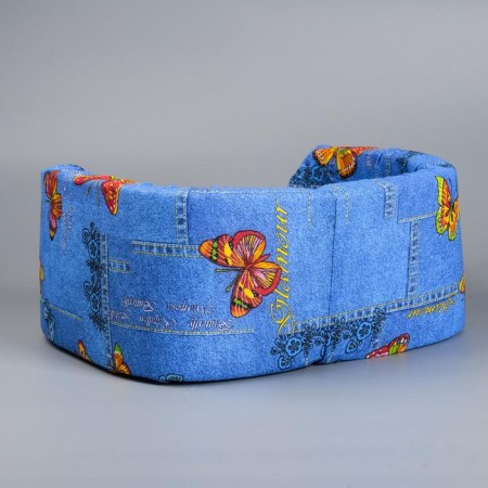Lynchik # 2, with a pillow, 45 x 35 x 16 cm Mix flowers-5