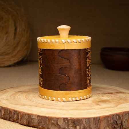 TUES "Currant", tea, D - 10 cm, 14.5 × 10.5 cm, birch bark-1