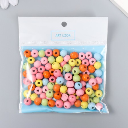 Busin set for creativity wood "Color balls" d-0.8 cm set 20 grams-3