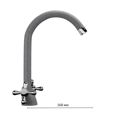 Kitchen mixer Ulgran U012-342, graphite color