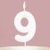 Свеча для торта, цифра «9» , светится в темноте, 4 х 10 см.