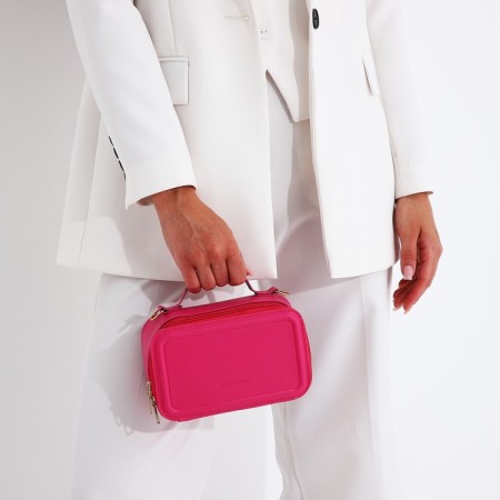 Bag Cross-Bodi with a zipper, pink color-10
