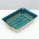 Deep toilet with a mesh of 36 x 25 x 9 cm, turquoise/beige
