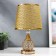 Table lamp "Shine" 220v e27 switch, gold diodes 41x26x26 cm Risalux