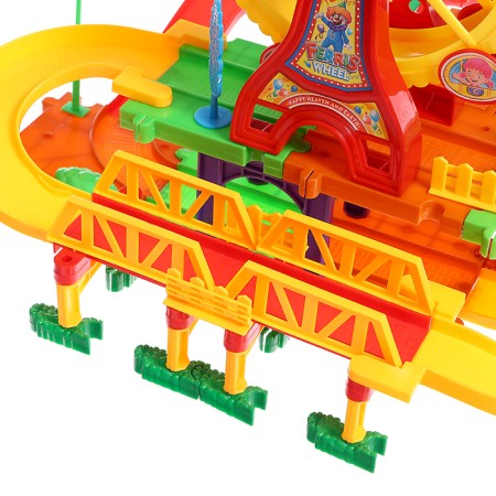 Railway "Funny Journey", 2 steam locomotives, works from batteries-6
