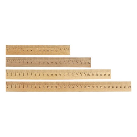 Set 4 wooden line (15 cm, 20 cm, 25 cm, 30 cm)-2