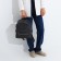 Women's backpack made of artificial leather with lightning, 1 pocket, gray color