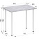 Light 1 kitchen table, 600 × 900 × 730 mm, color cement light