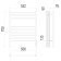 Terminus heated towel rail "Aurora" P9, 500x700 mm, chrome