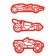Set with a code dough "Hot Wils", 6 centers, 9 forms, a rolling pin, glass