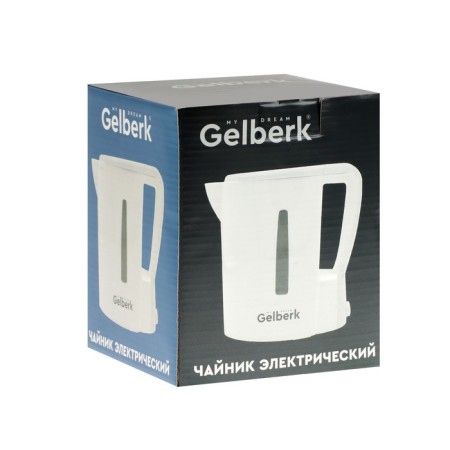 Electric kettle Gelberk GL-465, plastic, 0.5 l, 500 watts, white-gray-5