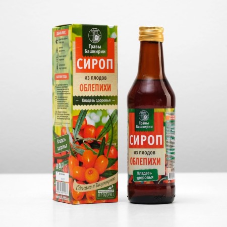 Syrup on vegetable raw materials "from sea buckthorn", 240 ml