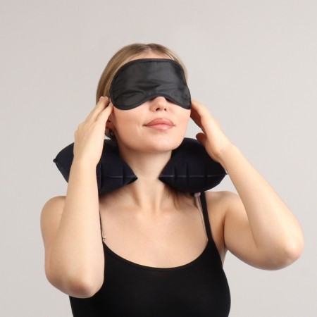 Tourist set: a pillow for the neck, sleep mask, beryushi-11