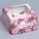 Capley box, confectionery packaging with a window, 4 cells "Flowers", 16 x 16 x 10 cm