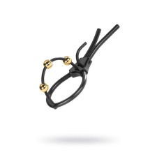 Electro -baking mystim Pearly Pete, silicone, black color, 14 cm