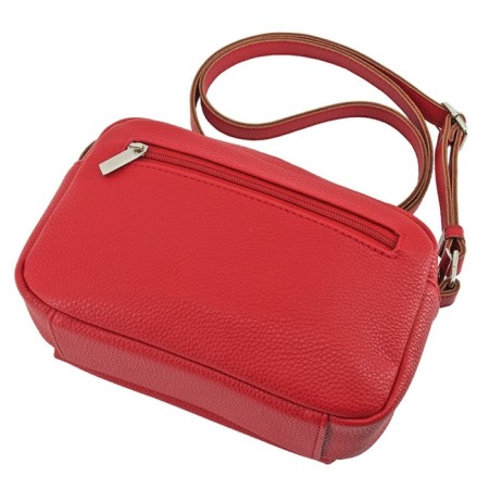 Women's bag B2826-77140, red color, genuine leather, 20x7x14 cm-2