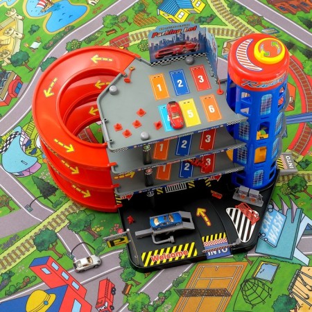 Parking "Mega Parking", 6 metal machines + rug-3